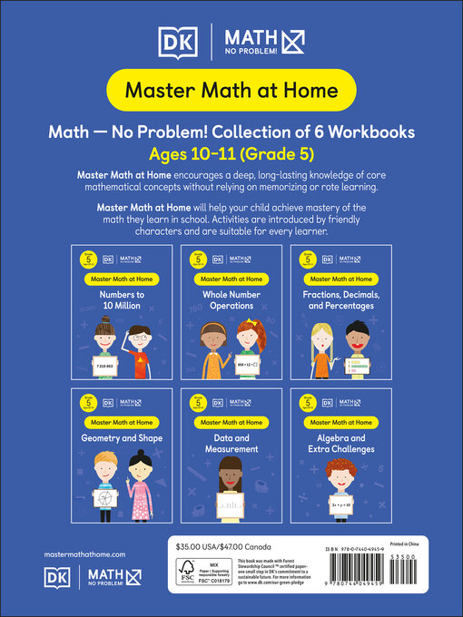 Title details for Collection of 6 Workbooks by Math - No Problem! - Available